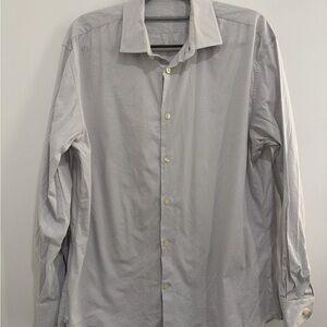 Saks Fifth Avenue Light Gray Dress Shirt